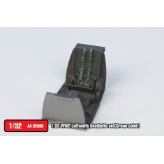 1/32 WWII Luftwaffe Fabric Seatbelts (Green colour, 2 Sets)
