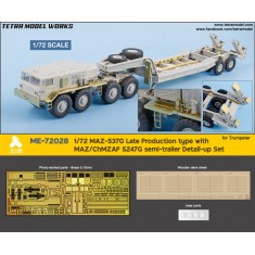 1/72 MAZ-537G Late Type with MAZ/ChMZAP 5247G Semitrailer Detail Set for Trumpeter kits