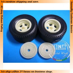 1/25 Wheel set - Tyre, Wheel and Back x 2 (Pie Crust Slicks) #1059
