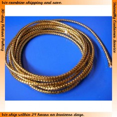 Radiator Hose - Gold Metallic Braid (Diameter: 1.0mm, 1 metre)