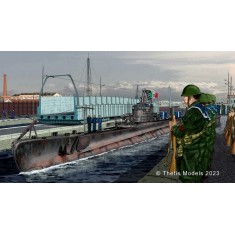1/350 Submarine BARBARIGO (fitted out 1942) Waterline Version
