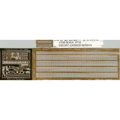 1/700 Escort Carrier Detail-up set w/Rails for Tamiya/Pit-Road Bogue kit (3 PE sheets)