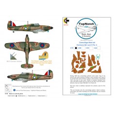 1/24 Hawker Hurricane Mk1 Pattern A Camo Masks