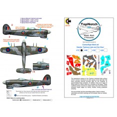 1/24 Hawker Typhoon (Car Door and Bubble top) Camo Masks