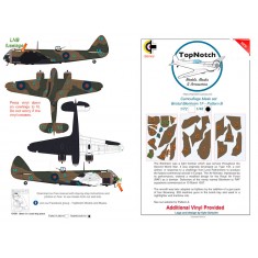 1/48 Bristol Blenheim 1F - Pattern B Camo Masks