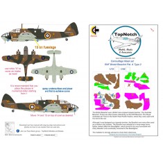 1/48 RAF Bristol Beaufort Pat. A Type 2 Camo Masks