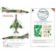 1/32 F-4E II Kurnass Factory before 1980 Camo Masks