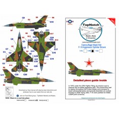 1/32 F-16 "Agressor" Splinter Green/black Brown Camo Masks