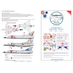 1/48 Mirage III C Metal (Red Flash) Camo Masks
