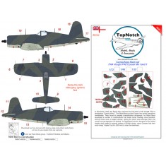1/32 Royal Navy FAA Vought F4U Corsair Camo Masks