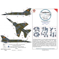 1/72 Dassault Mirage M247 F1 French Camouflage Mask set