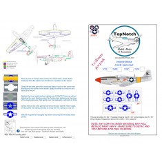 1/24 P51D Mustang 1943 - 47 Insignia Masks