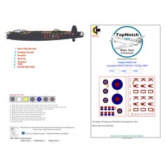 1/72 Lancaster KW-O NG122 115 Sqn RAF Insignia Masks