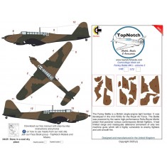 1/48 Fairley Battle MK.I Scheme 2 Camo Masks