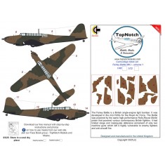 1/72 Fairley Battle Mk.I - Scheme 1 Camo Masks
