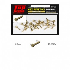 0.7mm Hex Rivets Ver. C #Brass (10pcs)