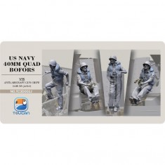 1/35 US Navy 40mm Quad Bofors Anti-Aircraet Gun Crew with Life Jacket