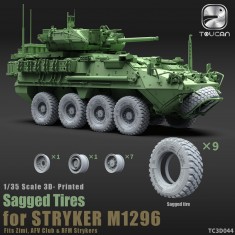 1/35 Stryker M1296 Sagged Tyres for Zimi/AFV Club/RFM kits