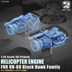 1/35 Black Hawk T700 Turboshaft Engine for Zimi Model/Kitty Hawk Kit (3D Printed)