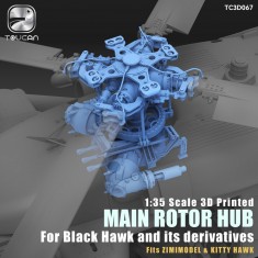 1/35 Black Hawk Main Rotor Hub for Zimi Model/Kitty Hawk Kit (3D Printed)