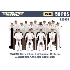 1/200 WWII US Navy Officer 50 Figures Set (Summer Uniform)