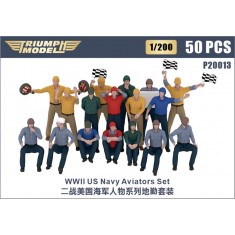 1/200 WWII US Navy Flight Deck Crews Set (50 figures)