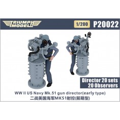 1/200 WWII US Navy Mk.51 Gun Director (early type) 20 sets with 20 Observers
