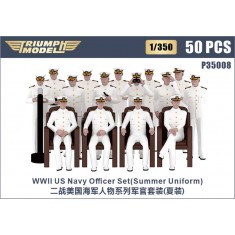 1/350 WWII US Navy Officer 50 Figures Set (Summer Uniform)