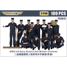 1/350 WWII US Navy Sailors 100 figures set (Winter Uniform)