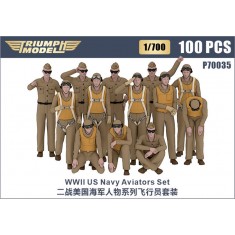 1/700 WWII US Navy Aviators 100 Figures Set