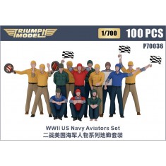 1/700 WWII US Navy Flight Deck Crews 100 Figures Set