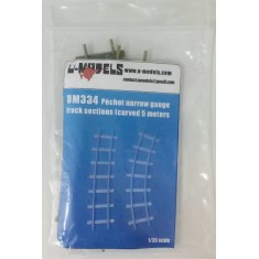 1/35 Curved Pechot Narrow Gauge Track Section (2 different radius, length: 5 meters)