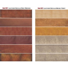 1/24, 1/32, 1/48 Leather Decals - Beige & Brown (2 Sheets)