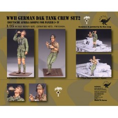 1/35 WWII German DAK Panzer III/IV Tank Crew Set #2 (2 Figures)
