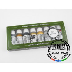 Model Colour Paint Set - Metallics (8 x 17ml)