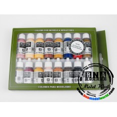 Model Colour Paint Set - Face & Skin Tones (16 x 17ml)