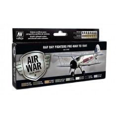 Model Air Acrylic Paint Set - RAF Day Fighters Pre-War to 1941 (8 x 17ml)