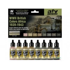 AFV Acrylic Paint Set - WWII British Colours Africa 1939-1943 (8 x 17ml)