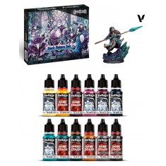 Dark Future Set by Squidmar Miniatures - 12x 18ml Acrylic Paints + Exclusive Miniature