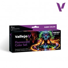Game Colour Acrylic Paint Set - Fluorescent (8x 18ml)