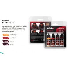 Acrylic Paint Set - Game Colour #Red (4x 18ml)