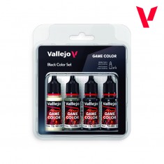 Game Colour Acrylic Paint Set - Black (4x 18ml)