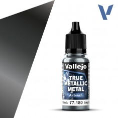 True Metallic Metal Base Colour for Airbrush - Obsidian Black (18ml)