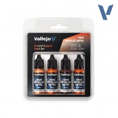 True Metallic Metal Paints set - Ancient Copper (4x 18ml/0.6 fl oz)