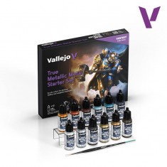 Acrylic Paint Set - True Metallic Metal Starter (12 x 18ml)