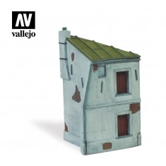 1/72 French House Corner (12.5x7x7 cm / 4.92x2.75x2.75 in)