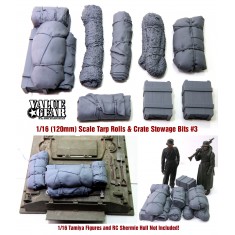 1/16 Universal/Generic Crates, Tarp Rolls & Deck Piece #3 (8pcs)
