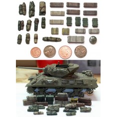 1/48 Tents, Tarps & Crates #2 (27 pieces, 16 Crates & 11 Rolls)