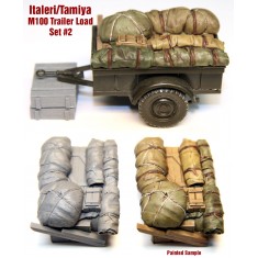 1/35 WWII US M100 1/4 Ton Trailer Load Set #2 for Tamiya/Italeri kit