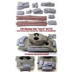 1/35 Sherman Late War/M4A3E8 "Easy 8" Engine Deck, Stowage Set & Logs #16 (12pcs)